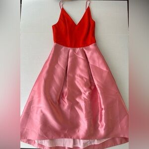 Phoebe Red and Pink Elegant Dress
